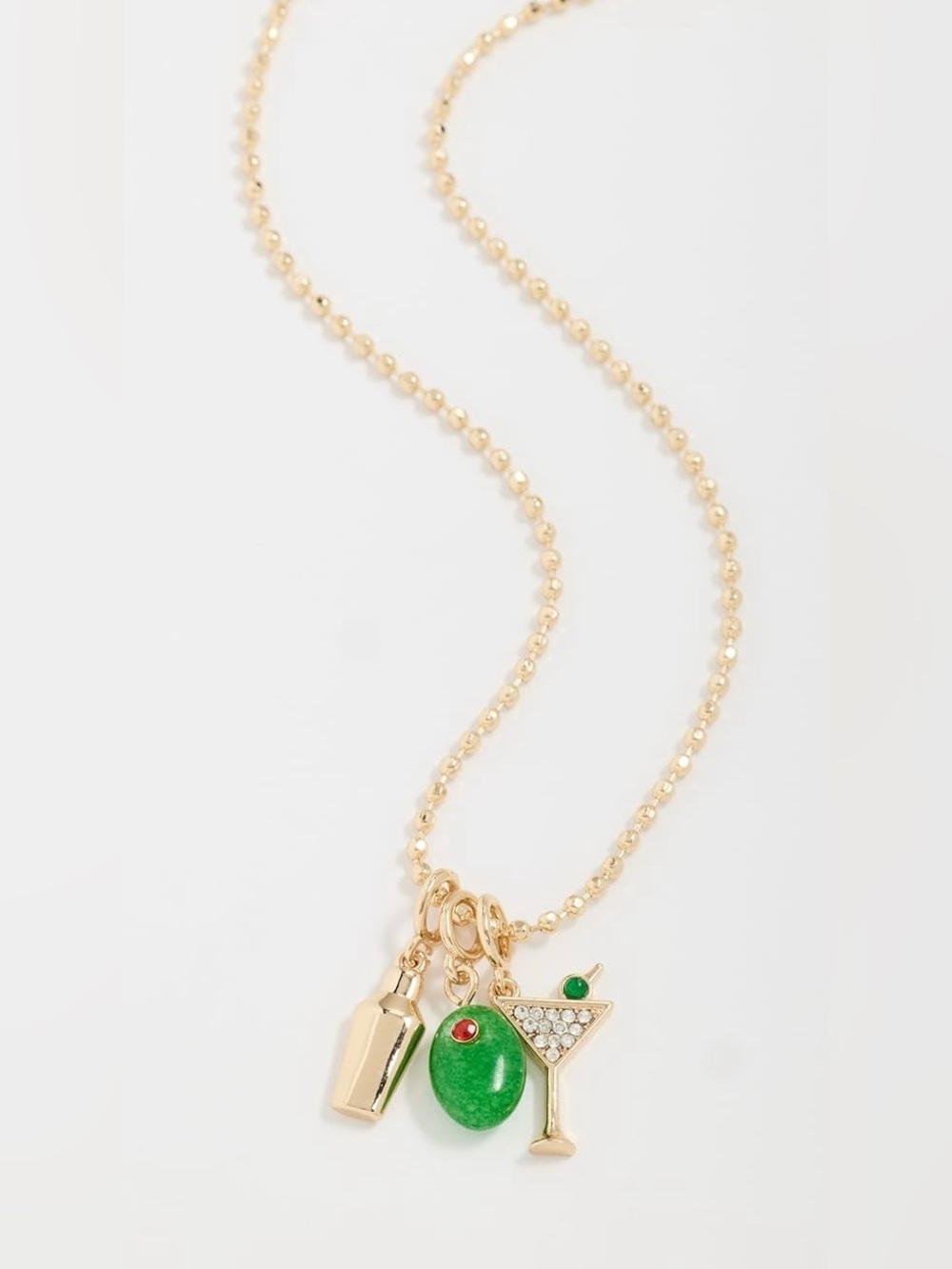 NWT Bauble Bar Martini Necklace